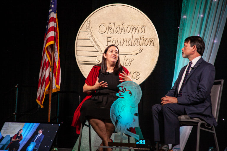 Following the ceremony, Rep. John Waldron, a 2013 Medal for Excellence winner, leads a discussion and Q&A with keynote speaker Erin Gruwell.